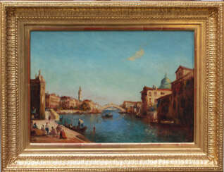 Alfred Bachmann (1880-1964), View of Venice with the Rialto bridge