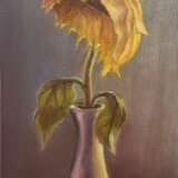 Gemälde „Traurige Sonnenblume“, Leinwand, Ölfarbe, Stillleben, Russland, 2020 - Foto 1