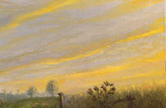 Peinture «L'aube, l'attente», Toile, Peinture à l'huile, Impressionnisme, Peinture de paysage, Russie, 2020 - photo 3