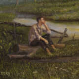 Painting “Dawn, waiting”, Canvas, Oil paint, Impressionist, Landscape painting, Russia, 2020 - photo 4