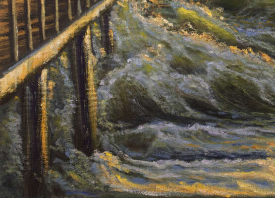 Gemälde „Laufen auf den Wellen“, Leinwand, Ölfarbe, Impressionismus, Marinemalerei, Russland, 2020 - Foto 4