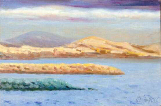 Painting “Cyprus. Of the Mediterranean sea.”, Canvas, Oil paint, Neo-impressionism, Landscape painting, 2016 - photo 1