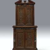A LOUIS XIII WALNUT AND NOIR MAQUINA MARBLE-INSET ARMOIRE A ... - photo 1