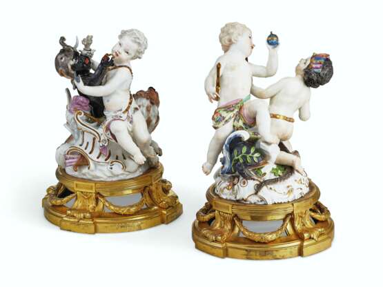 Meissen Porcelain Factory. A PAIR OF MEISSEN FIGURE GROUPS EMBLEMATIC OF THE CONTINENTS... - photo 1