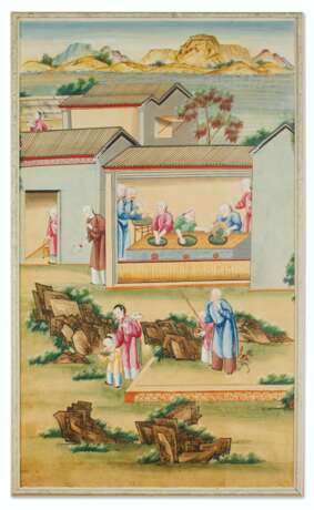 A SET OF SEVEN CHINESE EXPORT WALLPAPER PANELS - photo 2