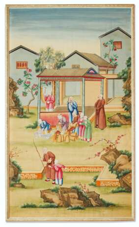 A SET OF SEVEN CHINESE EXPORT WALLPAPER PANELS - photo 6