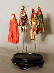 Six play figures from the Magic Flute from a puppet theatre