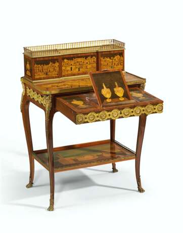 A LATE LOUIS XV ORMOLU-MOUNTED TULIPWOOD AND MARQUETRY BONHE... - Foto 2