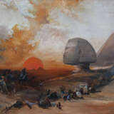 Ippolito Caffi (1809–1866)-attributed, A caravan resting in front of the Grand Sphynx - Foto 3