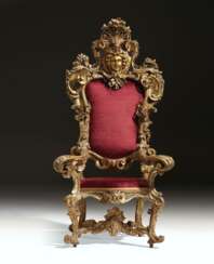 A SOUTH ITALIAN GILTWOOD AND 'MECCA' (GILT-VARNISHED SILVER)...
