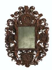 A MONUMENTAL ITALIAN WALNUT MIRROR