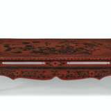 A SMALL CHINESE RED AND BLACK LACQUER STAND - photo 1