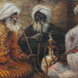 Orientalist early 20th Century, Smoking the water pipe - photo 1
