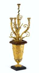 A RESTAURATION ORMOLU, PATINATED BRONZE AND ROUGE GRIOTTE MA...