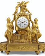 Table clock. A LOUIS XVI ORMOLU MANTEL CLOCK