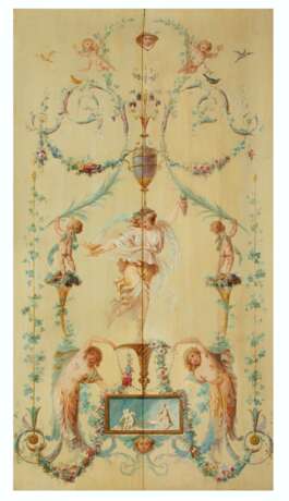 A GROUP OF FIVE LATE LOUIS XVI PAINTED BOISERIE PANELS - фото 4