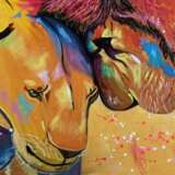 Painting “Lions”, Canvas, Oil paint, Animalistic, 2019 - photo 1