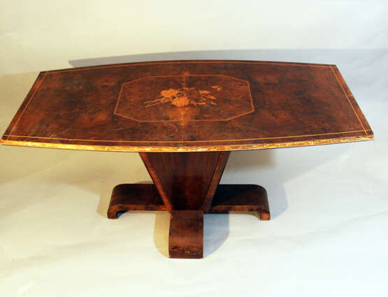 Art Deco table on central foot with four bowed side foot - Foto 1