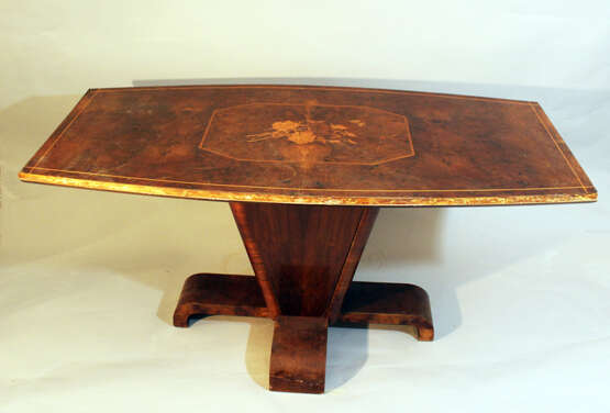 Art Deco table on central foot with four bowed side foot - photo 2