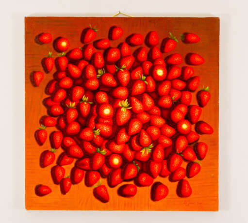 Chinese artist, Pair of still lives with tomatos and strawberries - Foto 2