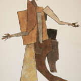 Painting “Ago looking”, Cardboard, Acrylic paint, Suprematism, 1992 - photo 1