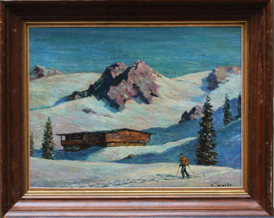 Austrian artist 20th Century, Skiing in the alps - фото 1