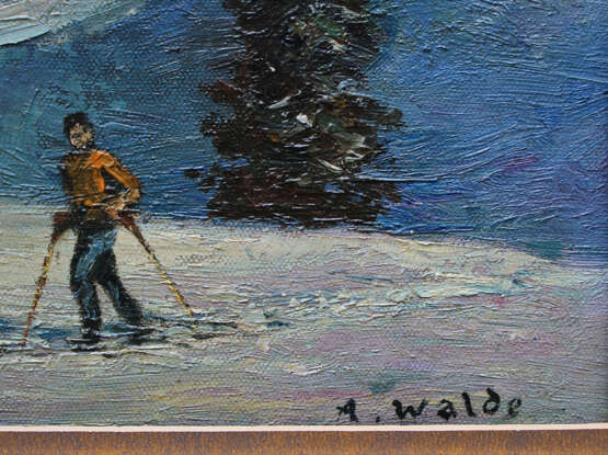 Austrian artist 20th Century, Skiing in the alps - Foto 3
