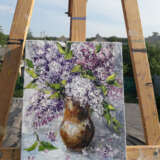 Design Painting “Lilacs in a pot”, Canvas, Oil paint, Realist, Landscape painting, 2020 - photo 4