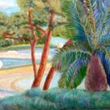 Painting “Palm and pine on the waterfront in Bulle.”, Canvas, Oil paint, Neo-impressionism, Landscape painting, 2020 - photo 1