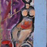 Tonio Nateri (1930-2003), Female nude, oil on board, the borders with groove design, on the reverse described. - photo 1