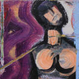 Tonio Nateri (1930-2003), Female nude, oil on board, the borders with groove design, on the reverse described.  - фото 2