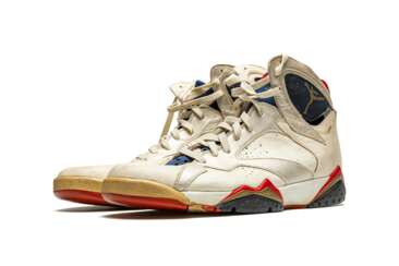 Air Jordan 7 “Olympic,” Player Exclusive, Game-Worn Sneaker