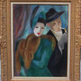 Alfred Lichter (1917-2012), Elegant couple, oil on cardboard, signed upper left, framed. - Foto 1