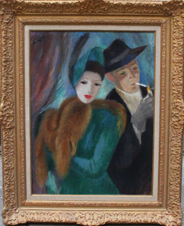 Alfred Lichter (1917-2012), Elegant couple, oil on cardboard, signed upper left, framed. - photo 1