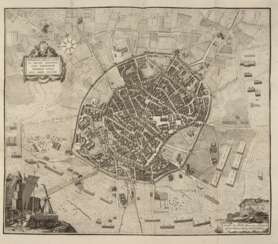 [MILANO, mappa da: FUMAGALLI, Angelo (1728-1804) - Le vicende di Milano durante la guerra con Federigo I Imperadore