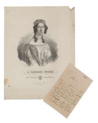 UNGER, Caroline (1803-1877) - Lettera autografa