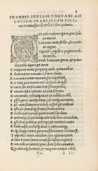 PONTANO, Giovanni Gioviano (1429-1503) - Quae in hoc enchyridio contineantur Urania seu de stellis libri quinque [CON:] Amorum libri duo