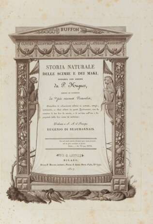JACOB, Nicolas Henri (1782-1871) - Pietro HUGUES - Storia naturale delle Scimie e dei Maki - Foto 1
