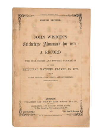 John Wisden (1826-1884) - фото 1