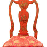 A PAIR OF NORTH EUROPEAN RED AND GILT JAPANNED SIDE CHAIRS - фото 2