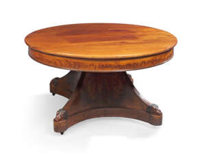 A LOUIS-PHILIPPE MAHOGANY EXTENDING DINING-TABLE