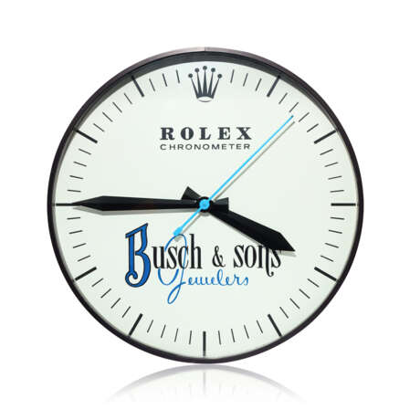 Rolex. THE OHIO ADVERTISING DISPLAY CO. FOR ROLEX, RETIALED BY BUSCH & SONS., WALL CLOCK - фото 1