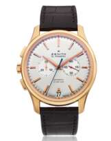 ZENITH, 18K PINK GOLD CAPTAIN CHRONOGRAPH, EL PRIMERO, LEFT-HANDED, MADE UNIQUE FOR ONLY WATCH 2011