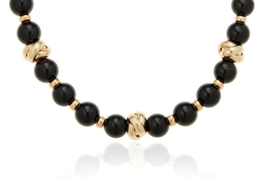 ONYX AND GOLD NECKLACE - фото 1