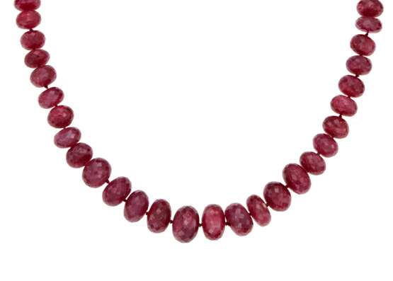 RUBY BEAD AND DIAMOND NECKLACE - Foto 1