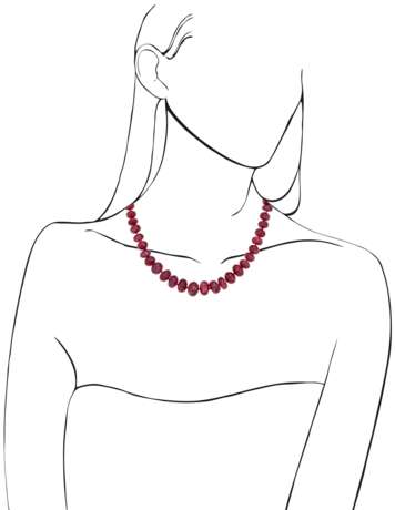 RUBY BEAD AND DIAMOND NECKLACE - Foto 4
