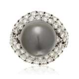 CULTURED PEARL AND DIAMOND RING - фото 2