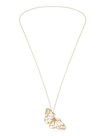 Cummings, Angela. Tiffany & Co.. TIFFANY & CO. ANGELA CUMMINGS GOLD AND DIAMOND BUTTERFLY PENDANT NECKLACE - Foto 2