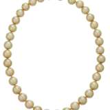 CULTURED PEARL AND DIAMOND NECKLACE - photo 2