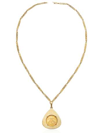GOLD AND DIAMOND COIN NECKLACE - фото 3